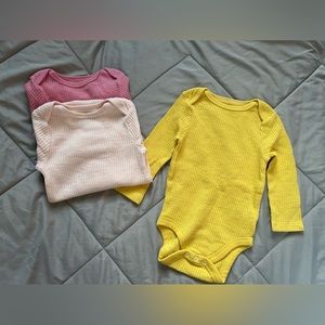 Baby Girl waffle bodysuits